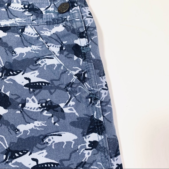 OshKosh B'gosh Toddler Boy Blue Insects Print Shortalls - Kids Clothes - Picture 3 of 5